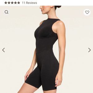 Rare! Skims recycled nylon midthigh onesie in onyx